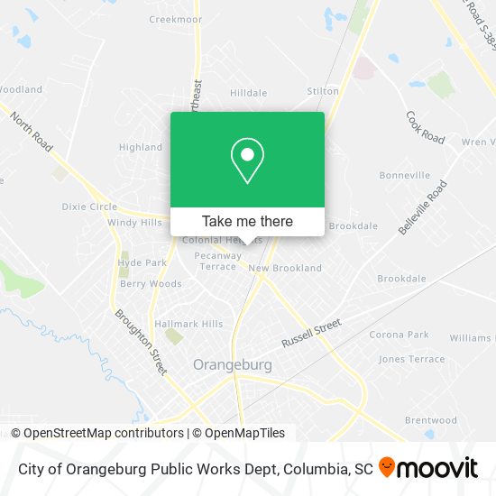 City of Orangeburg Public Works Dept map