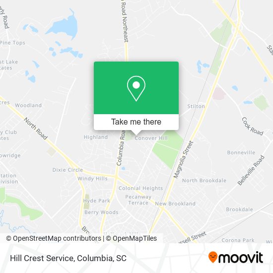 Hill Crest Service map