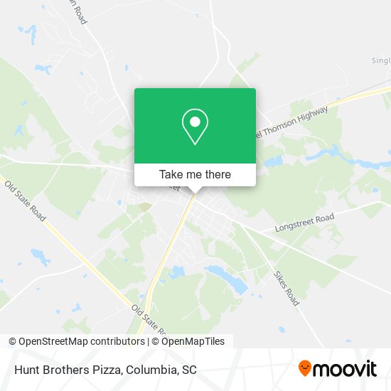 Hunt Brothers Pizza map