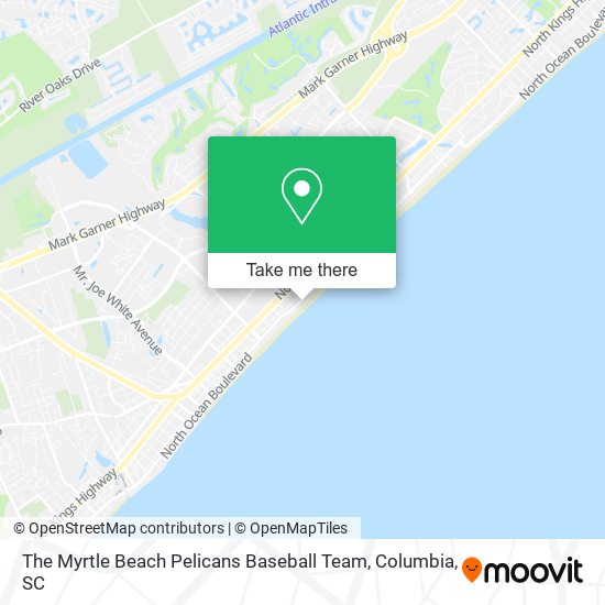 The Myrtle Beach Pelicans Baseball Team map