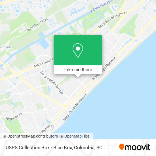 USPS Collection Box - Blue Box map