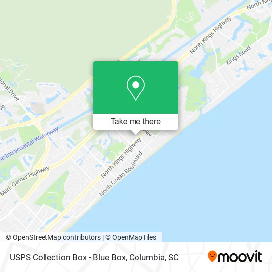 USPS Collection Box - Blue Box map