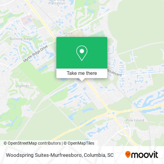 Woodspring Suites-Murfreesboro map