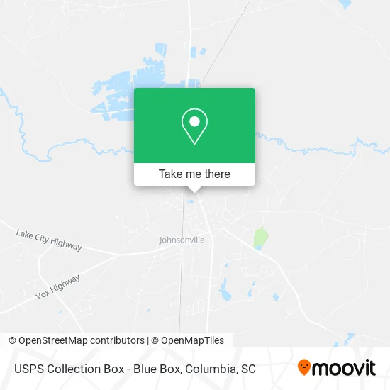 USPS Collection Box - Blue Box map