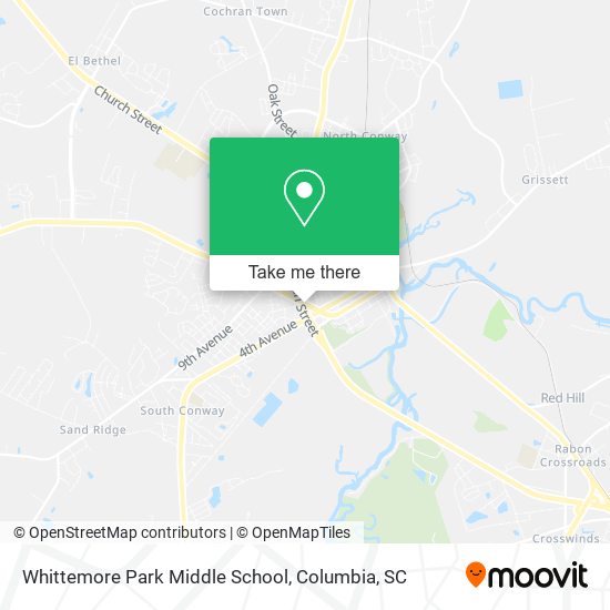 Mapa de Whittemore Park Middle School