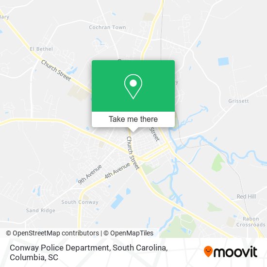 Mapa de Conway Police Department, South Carolina