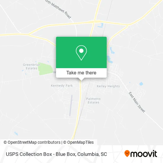 USPS Collection Box - Blue Box map