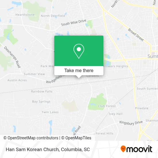 Han Sam Korean Church map