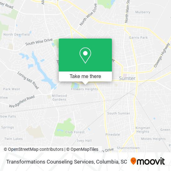 Transformations Counseling Services map