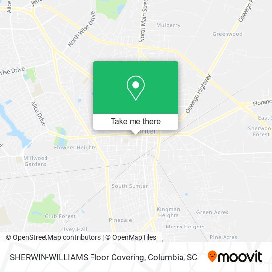 SHERWIN-WILLIAMS Floor Covering map