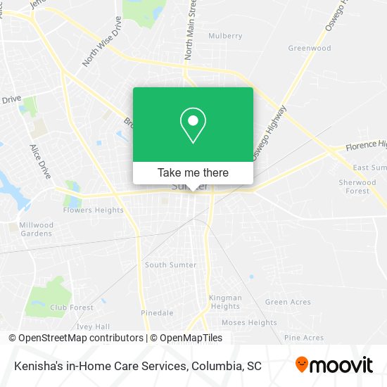 Mapa de Kenisha's in-Home Care Services