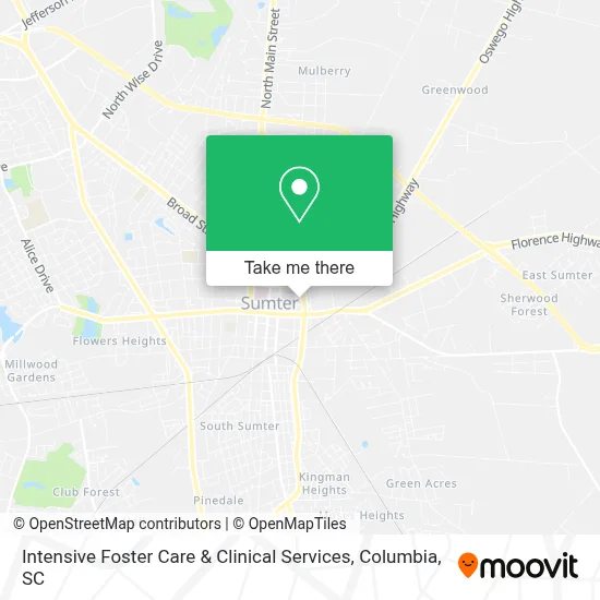 Intensive Foster Care & Clinical Services map