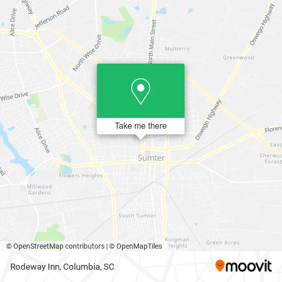 Mapa de Rodeway Inn