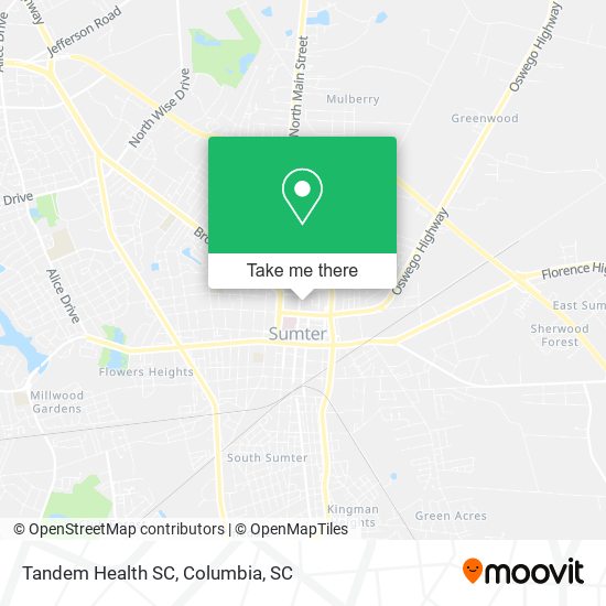 Mapa de Tandem Health SC