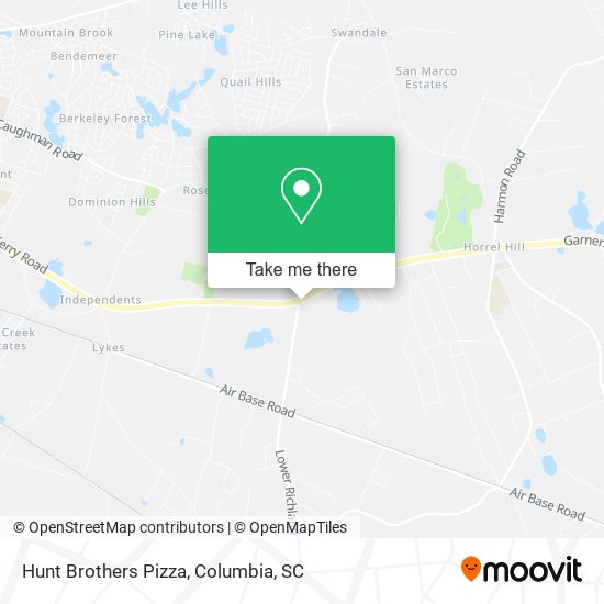 Mapa de Hunt Brothers Pizza