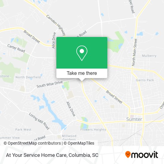 At Your Service Home Care map
