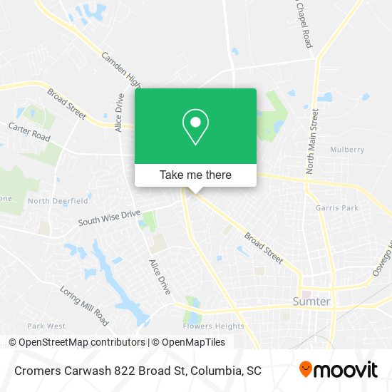 Cromers Carwash 822 Broad St map