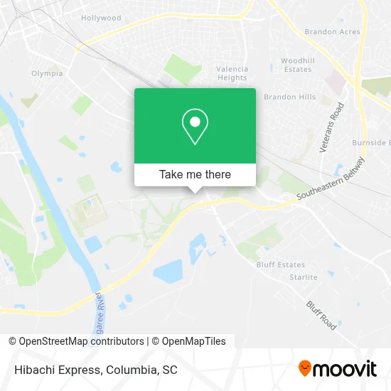 Hibachi Express map
