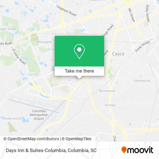 Days Inn & Suites-Columbia map