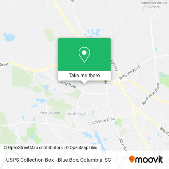 USPS Collection Box - Blue Box map