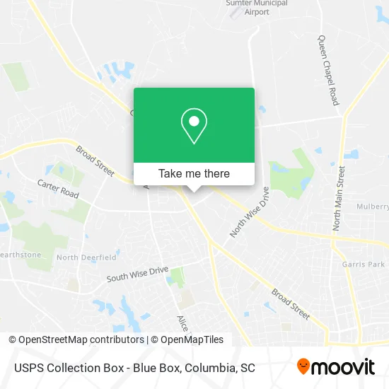 USPS Collection Box - Blue Box map