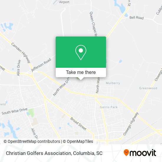 Christian Golfers Association map