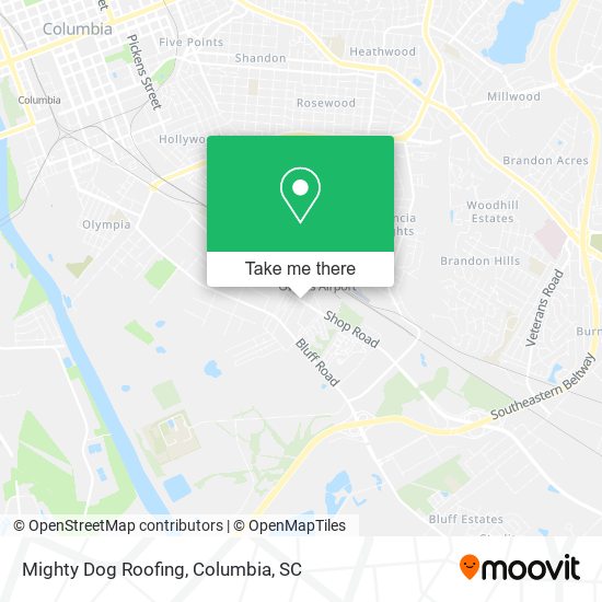 Mighty Dog Roofing map