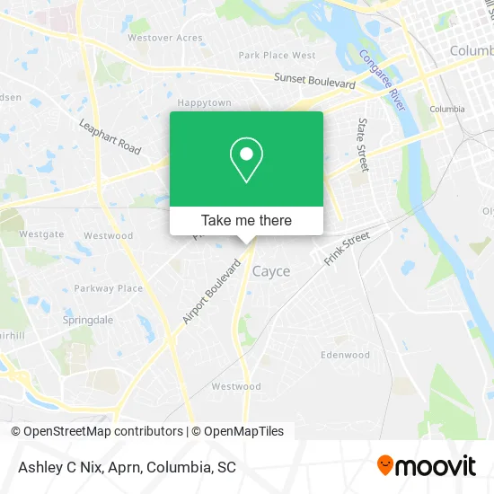 Ashley C Nix, Aprn map