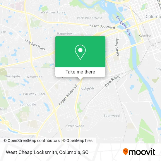 West Cheap Locksmith map
