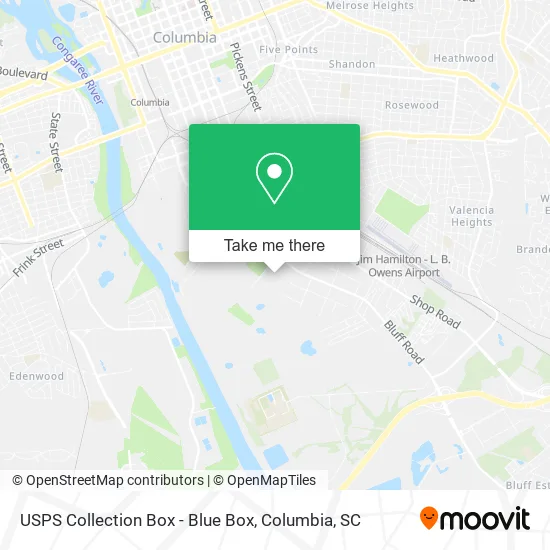 USPS Collection Box - Blue Box map