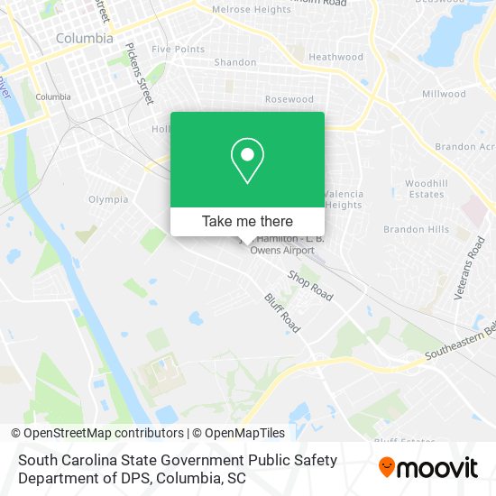 South Carolina State Government Public Safety Department of DPS map