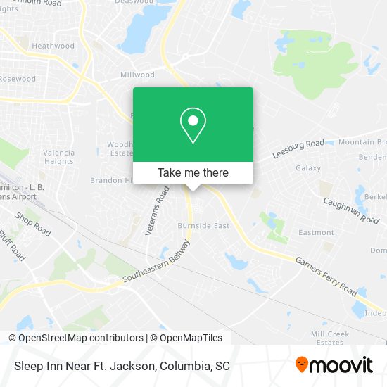Mapa de Sleep Inn Near Ft. Jackson
