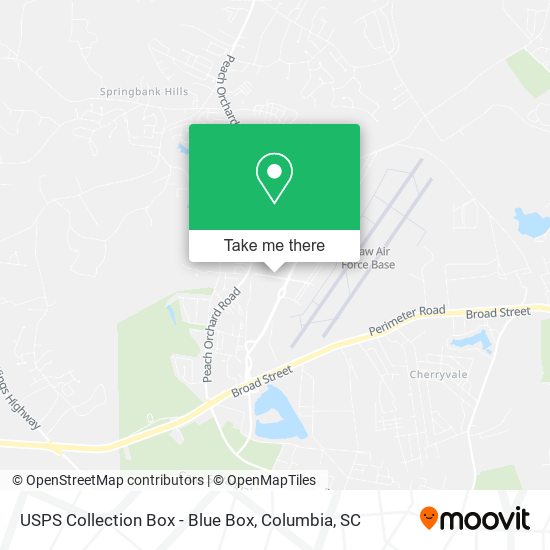 USPS Collection Box - Blue Box map