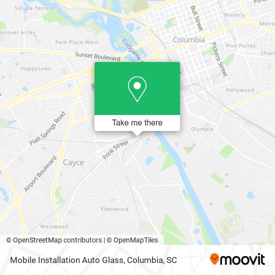 Mobile Installation Auto Glass map