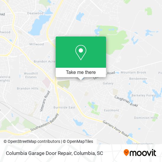 Columbia Garage Door Repair map