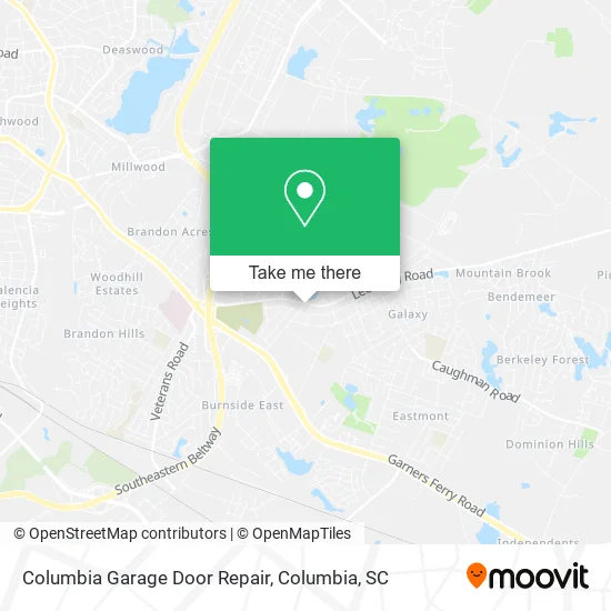 Columbia Garage Door Repair map