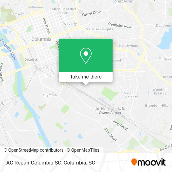 AC Repair Columbia SC map
