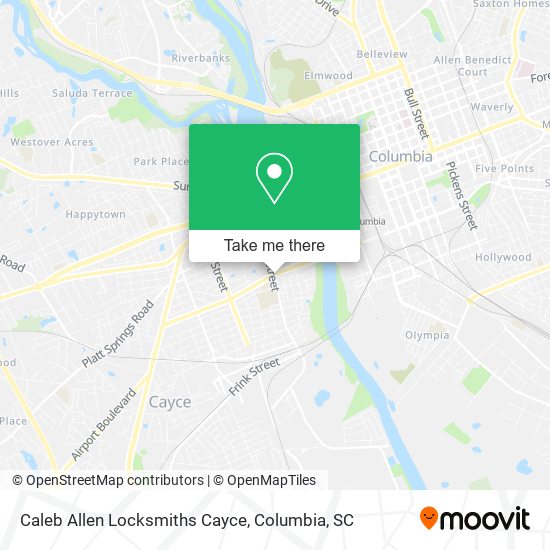 Caleb Allen Locksmiths Cayce map