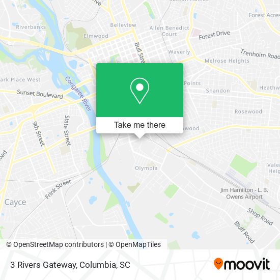 Mapa de 3 Rivers Gateway