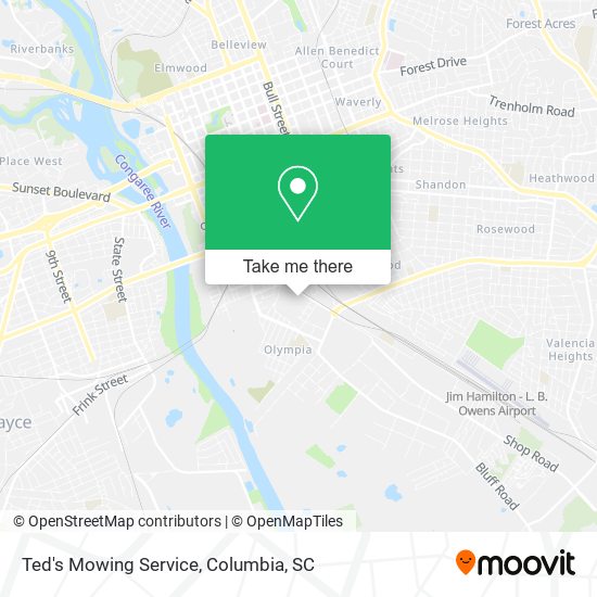 Ted's Mowing Service map