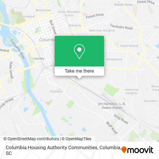 Columbia Housing Authority Communities map