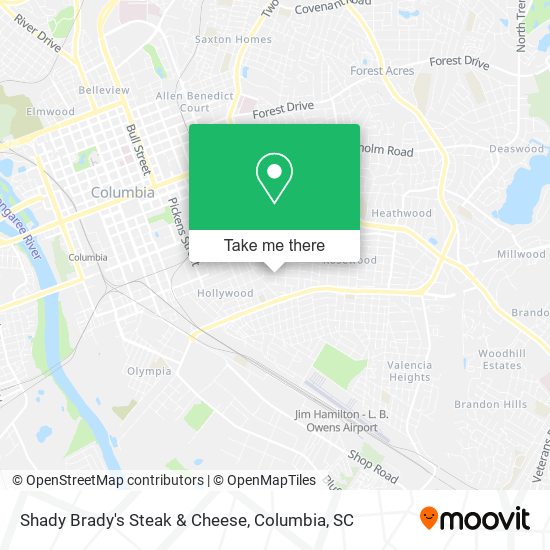 Shady Brady's Steak & Cheese map