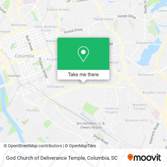 God Church of Deliverance Temple map