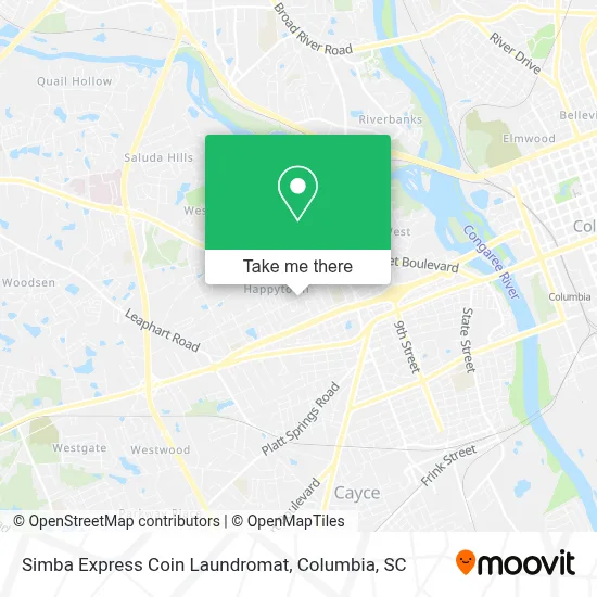 Simba Express Coin Laundromat map