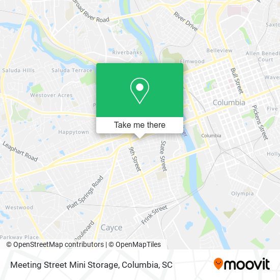 Meeting Street Mini Storage map