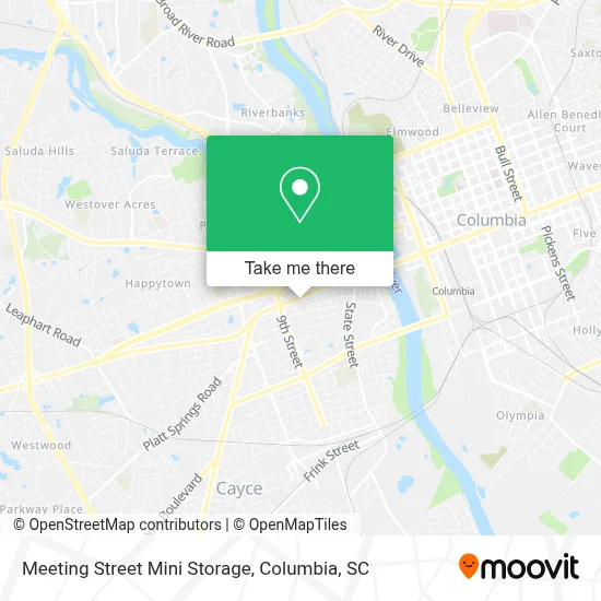 Meeting Street Mini Storage map