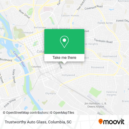Mapa de Trustworthy Auto Glass