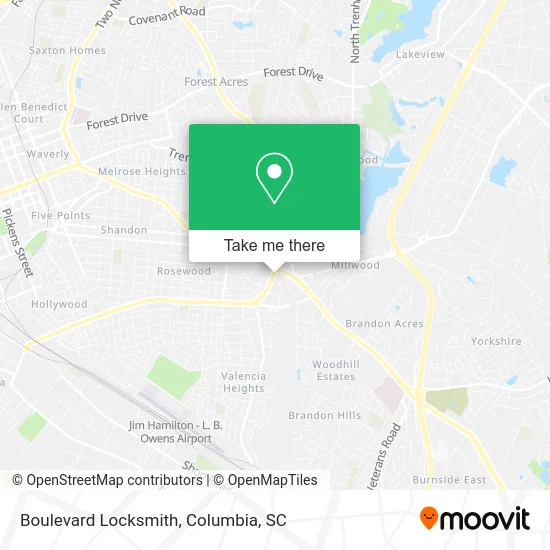 Boulevard Locksmith map