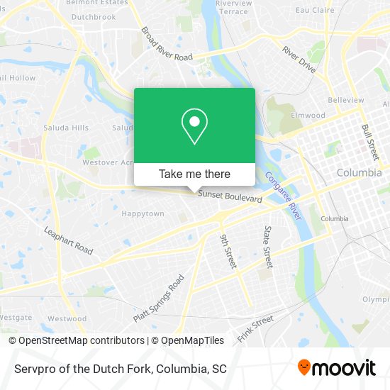 Mapa de Servpro of the Dutch Fork