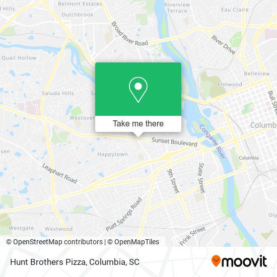Hunt Brothers Pizza map